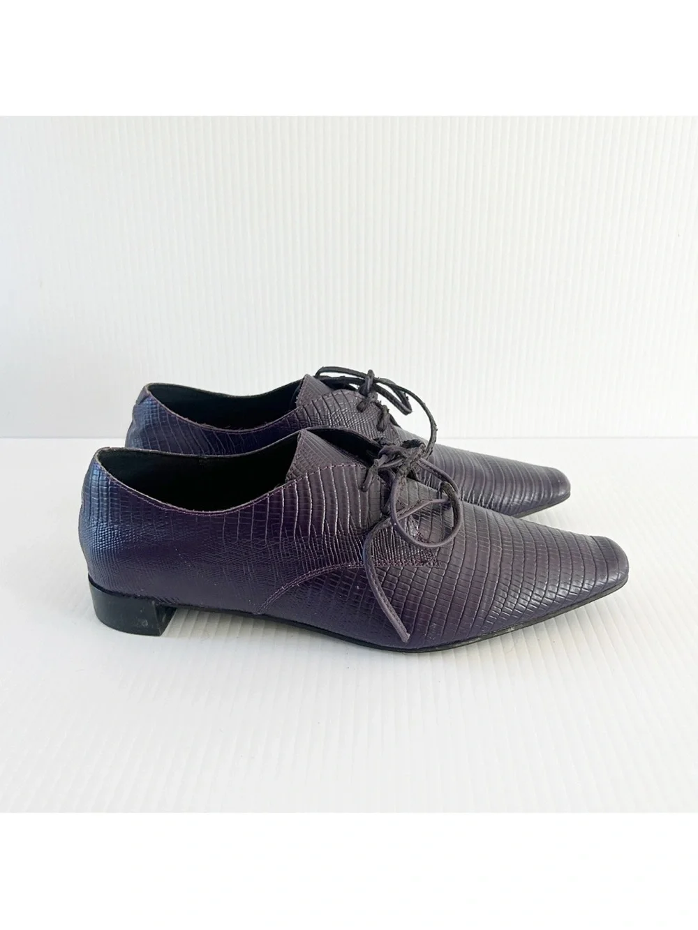 Jeffrey Campbell Platform Oxford Shoes Square Toe Women’s Purple Sz 8